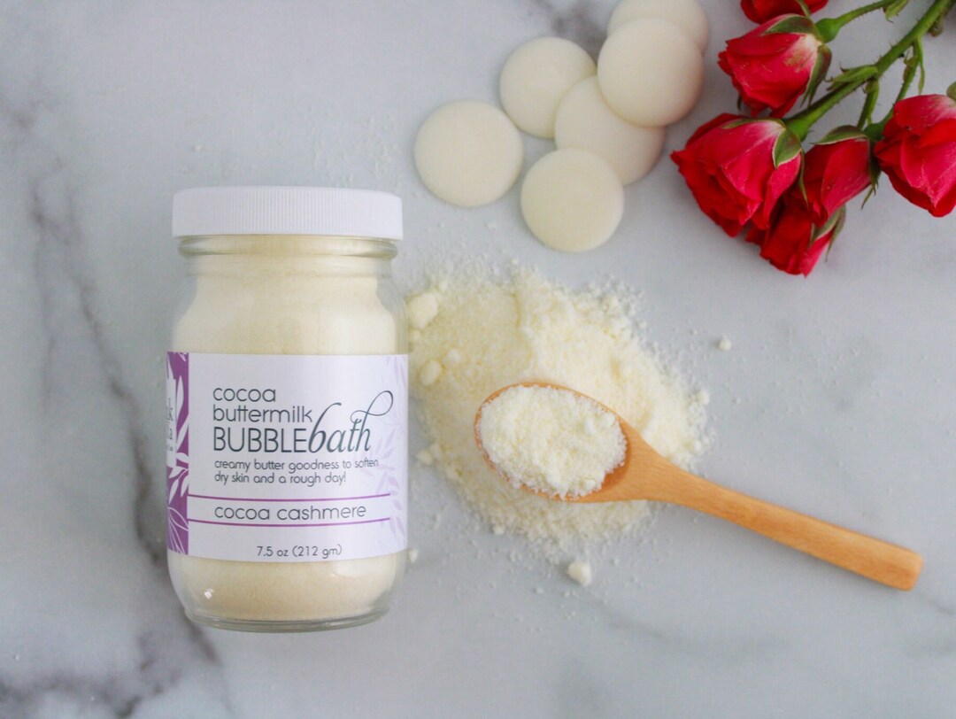 Rosewater Butter Milk Bubble Bath Powder for Self Care Gift for Her, Milk Bath Soak, Rose