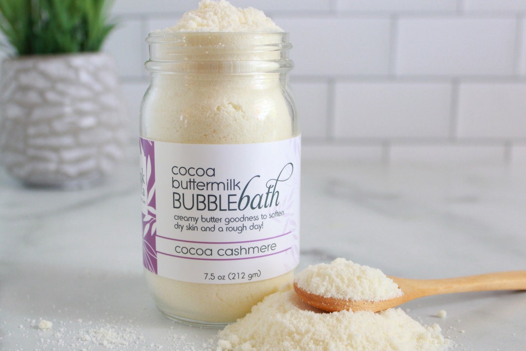 Cocoa Butter Milk Bubble Bath Powder for Self Care Gift for Her, Milk Bath Soak, Vanilla Bath