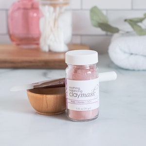 Rose Clay Face Mask Skincare Gift for Her Facial Care Zero Waste Gifts Skin Care Gift Box