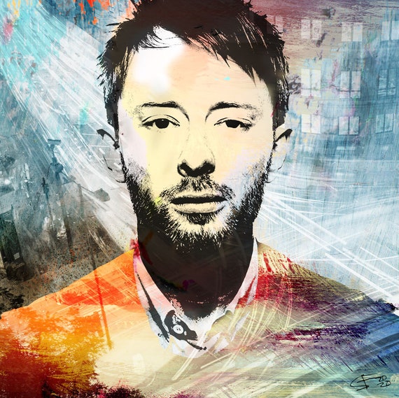 Thom Yorke Canvas Print: Radiohead Portrait, Digital Painting - Etsy