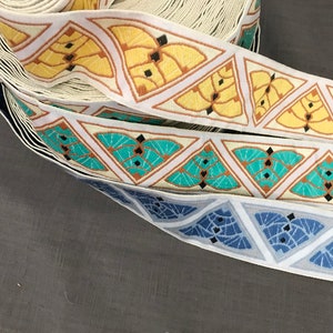 Borte Bordüre Jugendstil Baumwolle