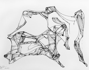 Donaghy Equinas: Original Pen on Bristol Board Drawing (12x9 inches)