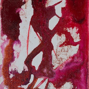 The Fierce God Vajravarahi: Mixed Media on Canvas Panel Painting (4x6 inches)