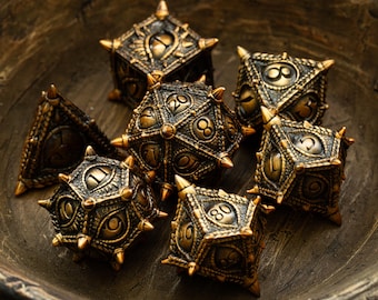 Everwatch Bronze Hollow Metal DND Dice Set