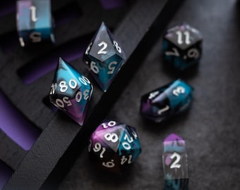 Dark Dream Handmade Resin DND Dice Set
