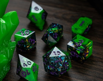 Venomous Rift Handmade Resin DND Dice Set