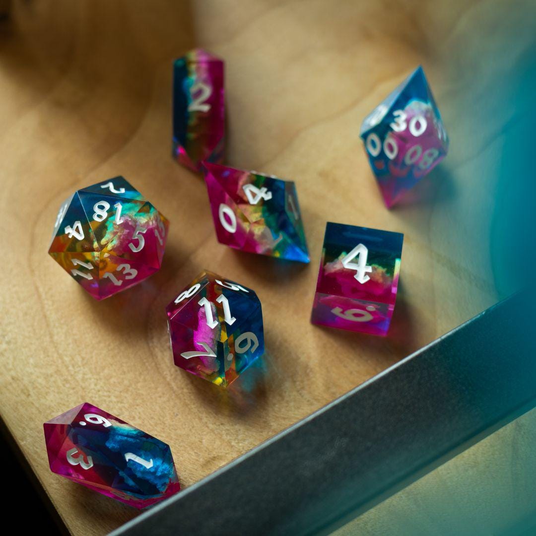 Fancy Riftbound Dice Starlit Rift Resin DND Dice Set - Etsy