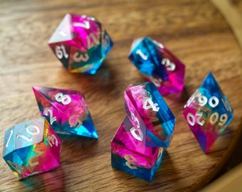 Starlit Rift Resin DND Dice Set