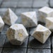 Hand Carved Gemstone Synthetic Magnesite (And Box) Polyhedral Dice DnD Dice Set - Gift For Dnd, RPG Game DND MTG Game
