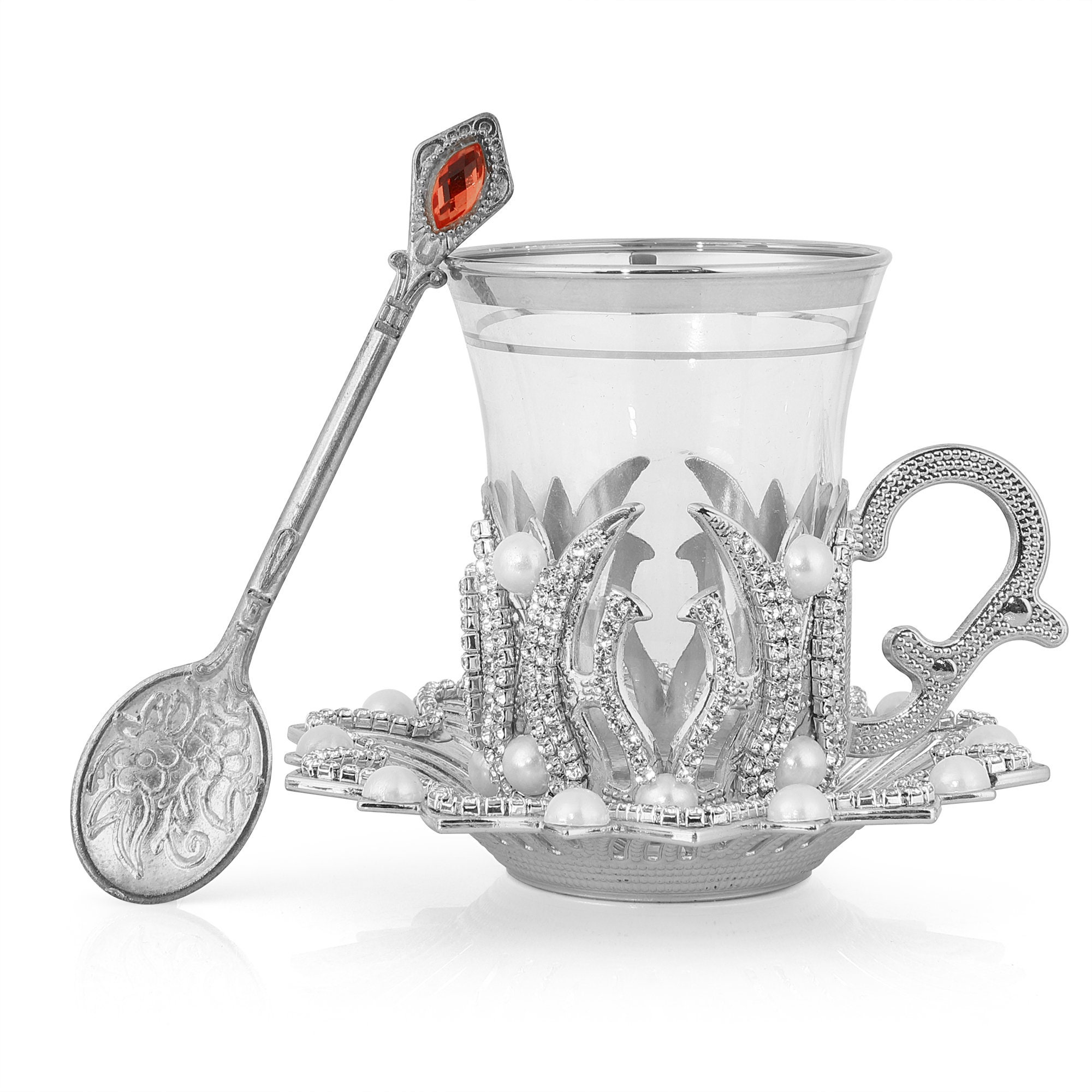 1 Person Turkish Tea Cup Tea Set Valentine's Day Gift Etsy