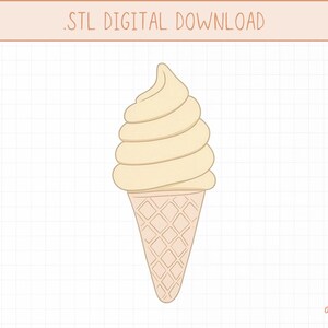Ice Cream Cone Cookie Cutter STL