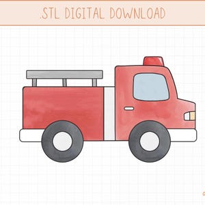 Fire Truck Cookie Cutter STL