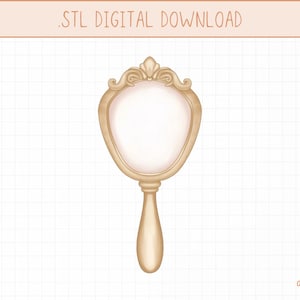 Hand Mirror Cookie Cutter STL