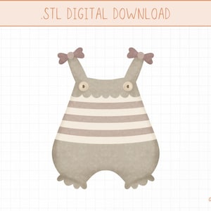Baby Romper Cookie Cutter STL