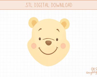 Winnie The Pooh Face Cookie Cutter STL