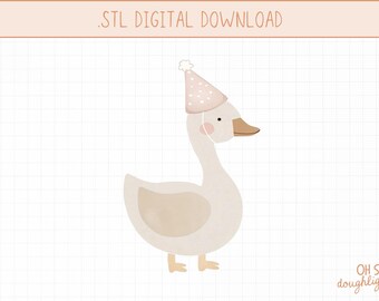 Party Goose Cookie Cutter STL