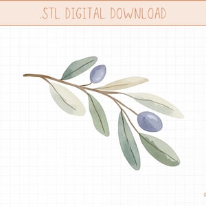 Olive Branch Cookie Cutter STL