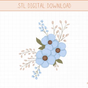 Flower Bouquet Cookie Cutter STL