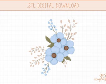 Cortador de biscoitos em formato de buquê de flores STL