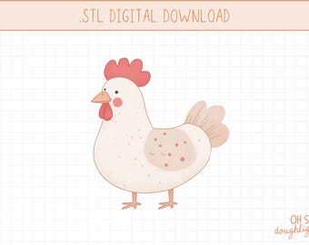 Chicken Cookie Cutter STL
