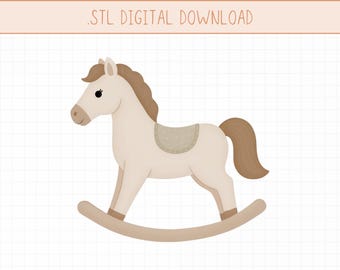 Cortador de galletas de caballito de madera STL