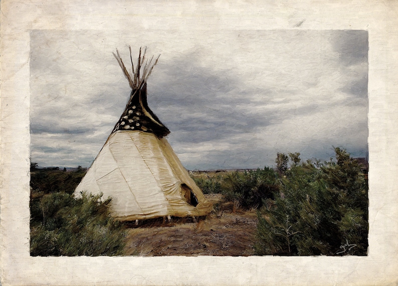 Photo Print of Crow Tipi in Wyoming Etsy