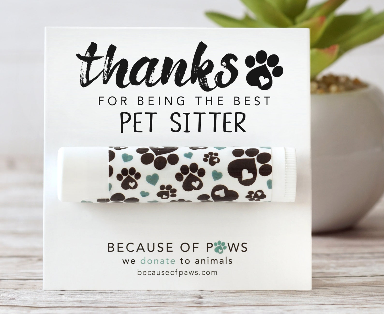 Pet Sitter Gift Pet Sitter Thank You Card Thank You Gift Etsy