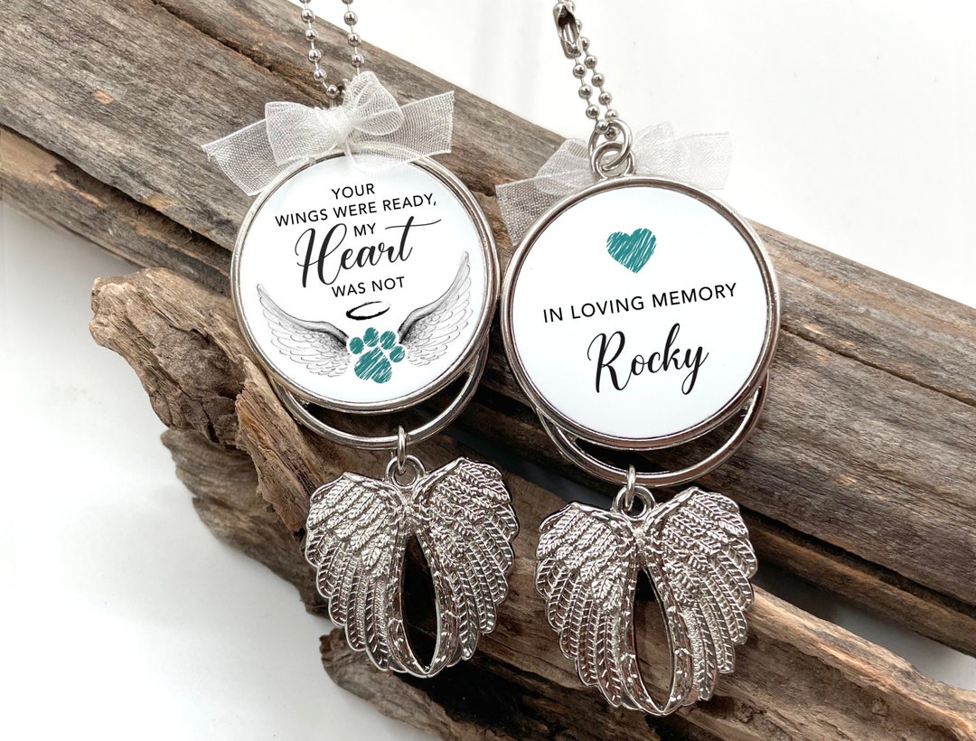 Personalized Dog Memorial Ornament: Angel Wings Pet Loss Gift M1 - Etsy