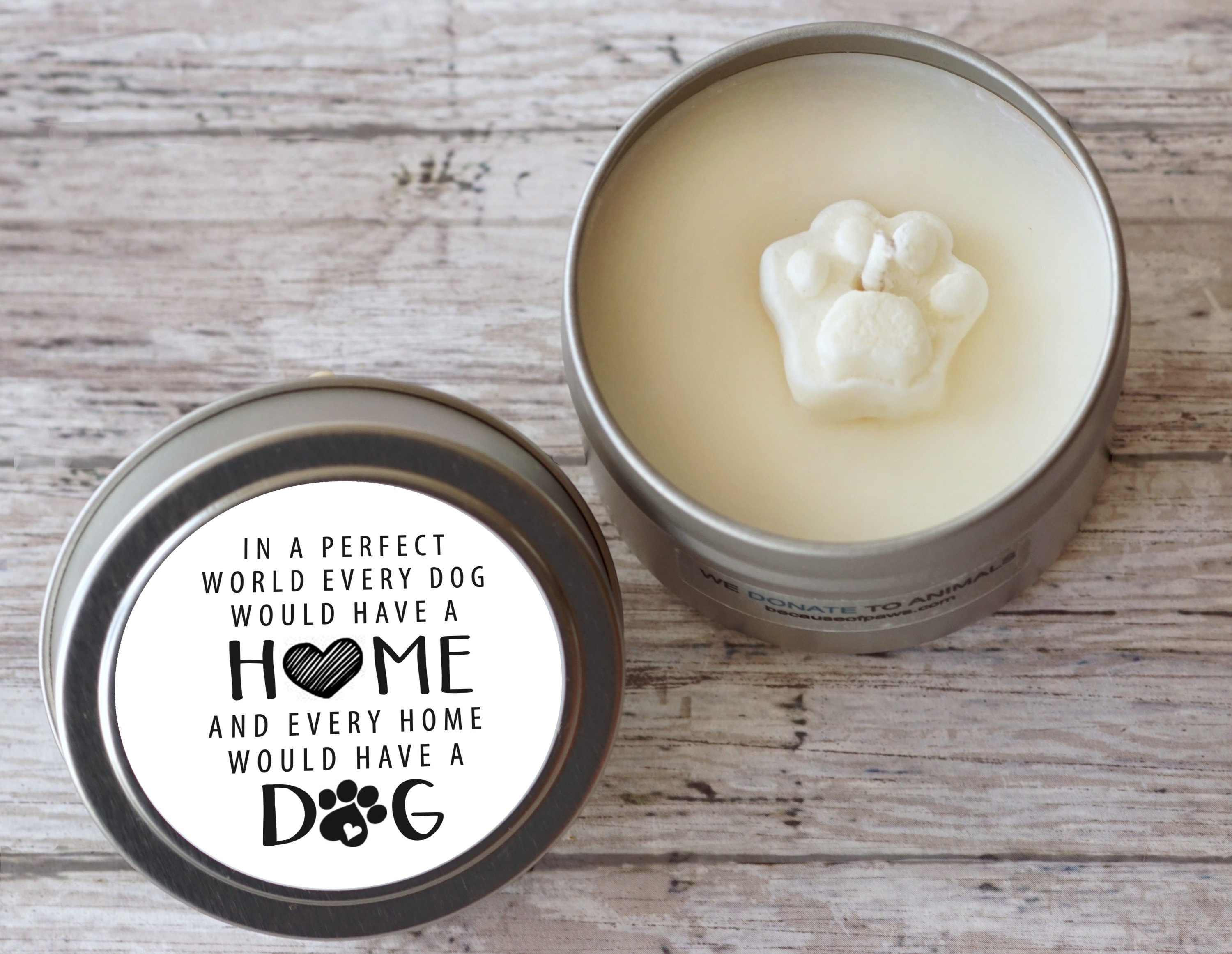 4 oz. New Home Gift Candle Dog Paw Print Soy Candle Gift Etsy