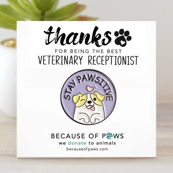 Vet Receptionist Week Thank You Gift, Vet Med Scrub Pin, Veterinary Receptionist Gift, Vet Office Appreciation Week Gift, Employee Gifts, S3