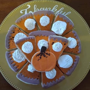 Thanksgiving Pie Slices Cookie Platter-1 Dozen