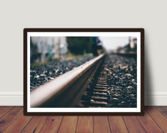 Houston Railway Print, Glossy Pearlescent Finish (Unframed)