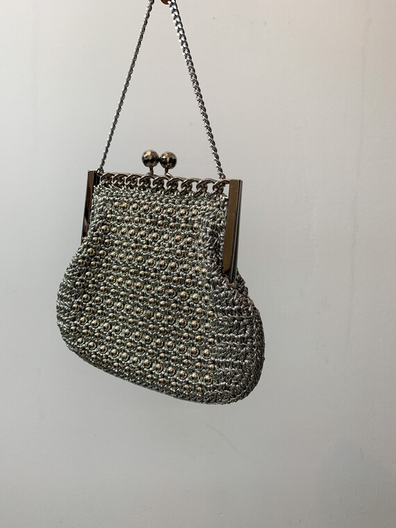 1960s Silver Evening Bag