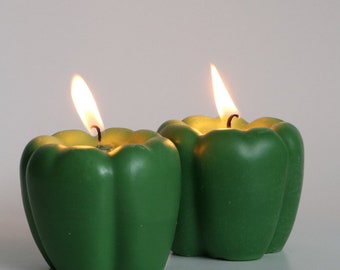 Bell Pepper Candles, Fake Food, Green Peppers, Red Peppers, Yellow Peppers, Orange Peppers, Food Pepper Candles, Kitchen Decor