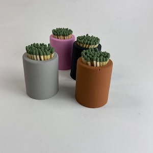 Match Holder with Striker, Concrete Matchstick Holder, Match Striker