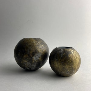 Stone Sphere Orb Tealight Candle Holders, Marble Tealight Candle Holders, Sphere Candle Holders
