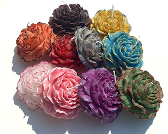 Floating Candles, Centerpieces, Colorful Water Candles, Peony Flower Float Candles, Handcrafted Unique Flower Floating Candles