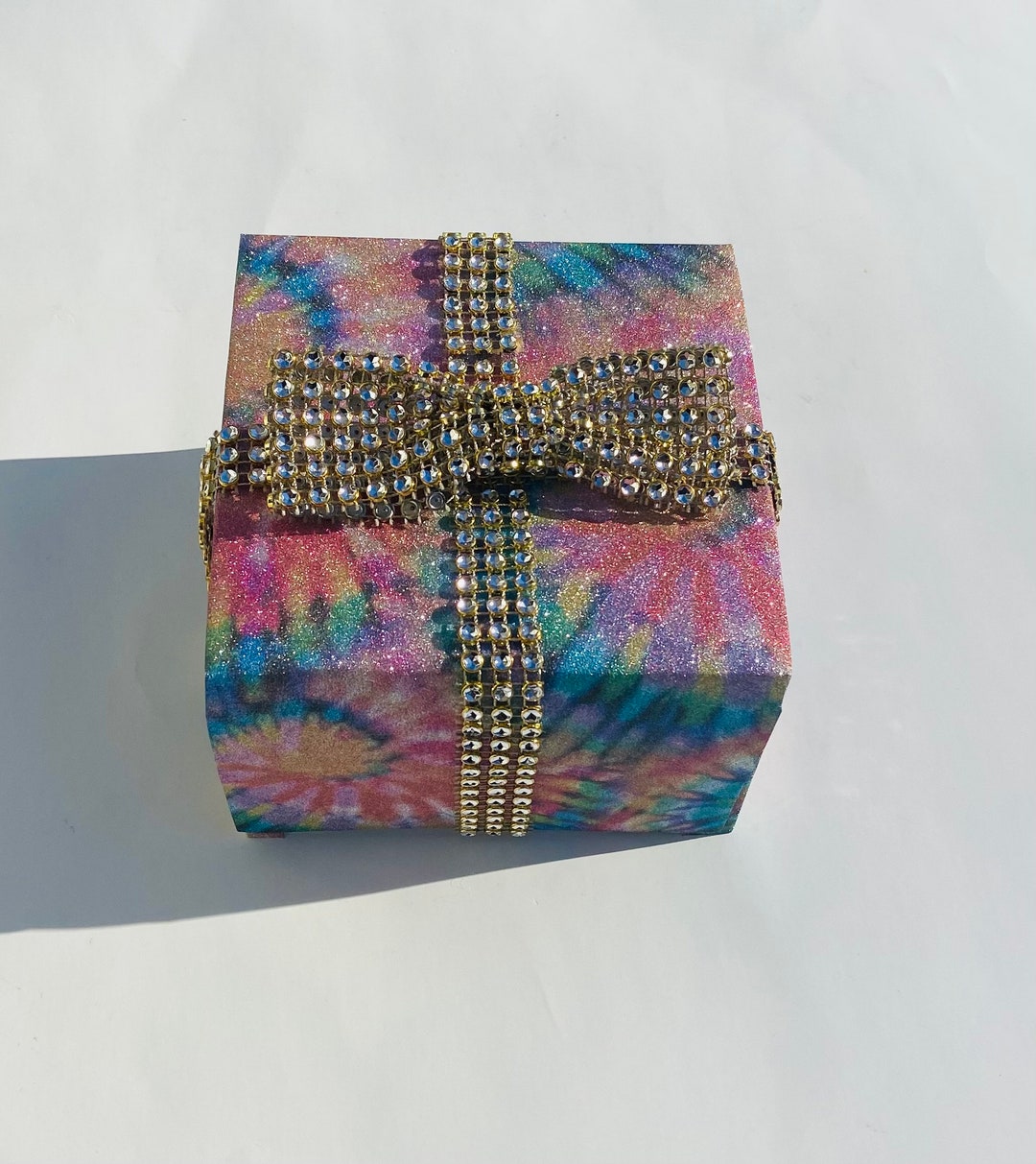 Tiedye Gift Box, Colorful Gift Wrap, Rainbow Gifts, Tie Dye Gifts
