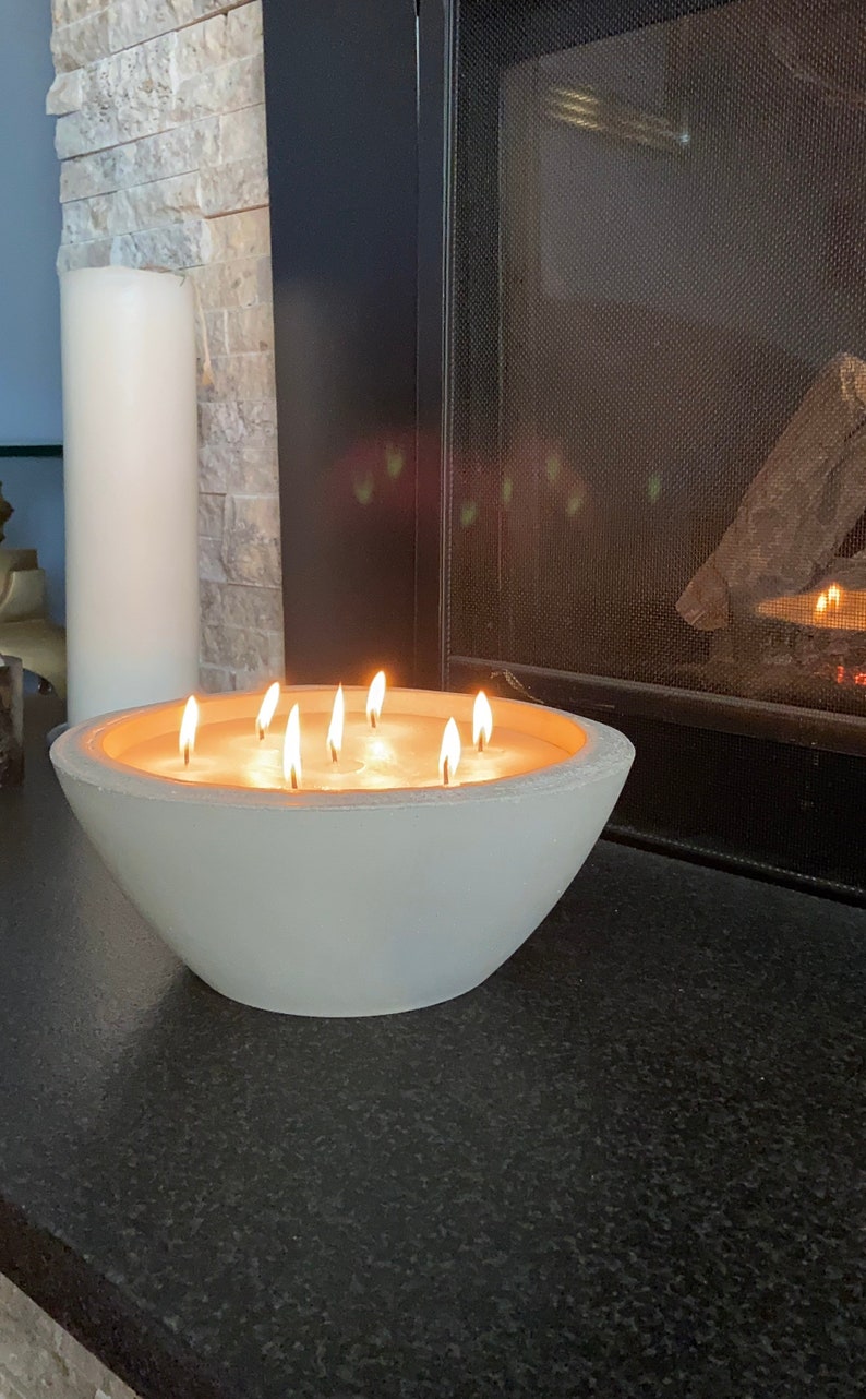 Extra Large Candle Giant Candle Concrete Cement Candle Bowl Etsy