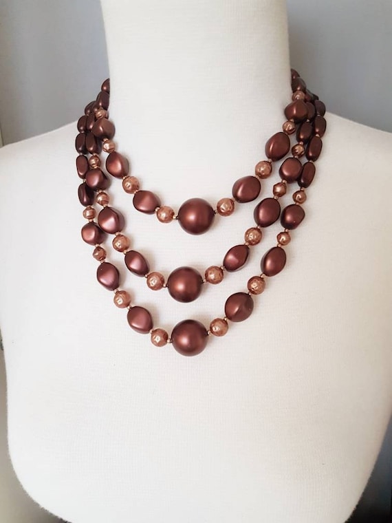 Shabby Lovely Red Plastic Seed Bead Necklace Vintage Super Long Necklace Red Bead Necklace Bead Necklace UnSigned Vintage Jewelry