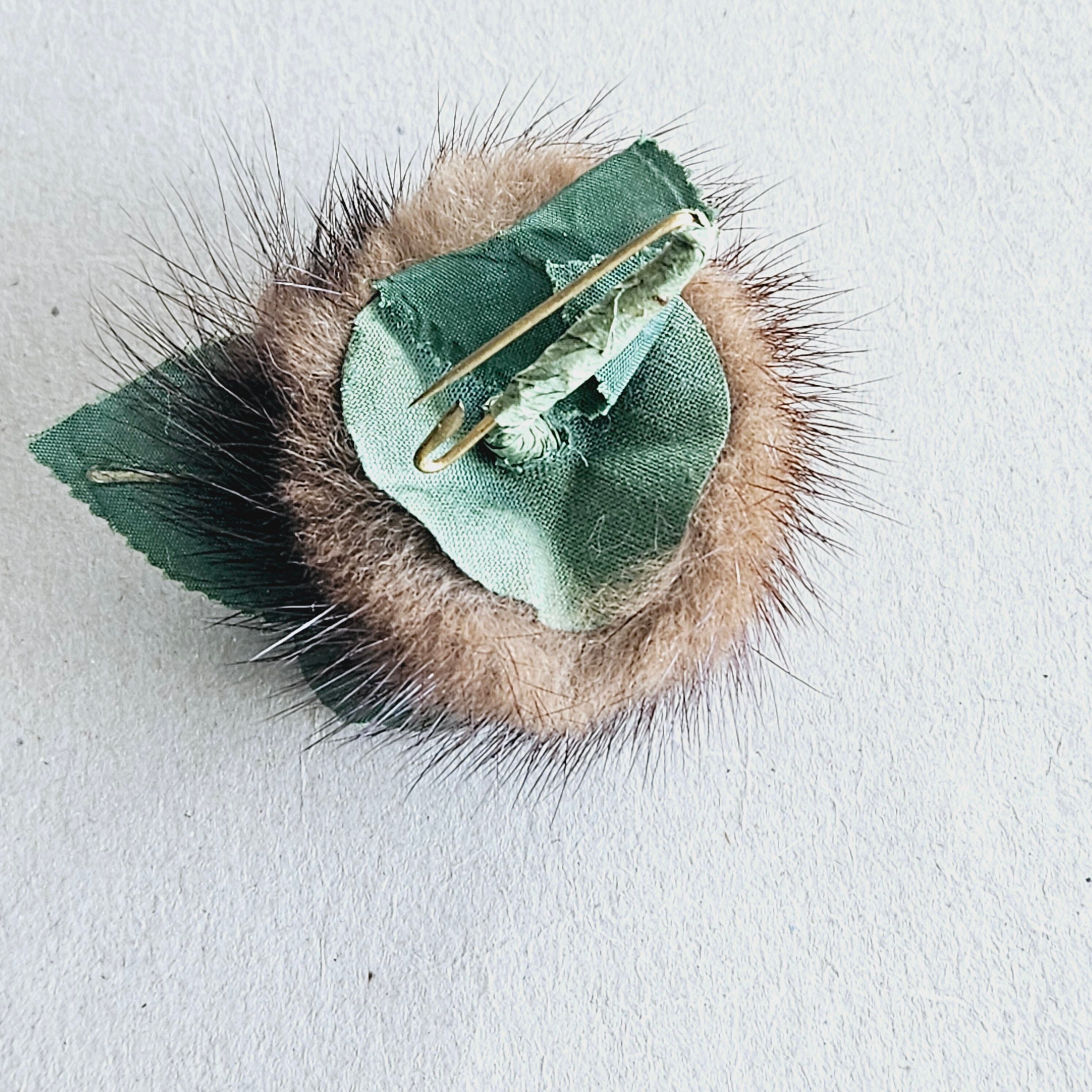 Broche Vintage En Véritable Vison Des Années 80 - Style Luxe Kitsch - Neuf Sans Emballage