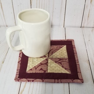 Mug Rug, Coaster, Quilted Mug Rug, Quilted Coaster