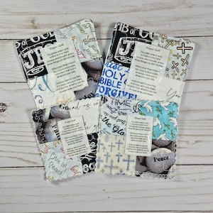 Pocket-gebedsquilt: katoenen miniquilt met kruis
