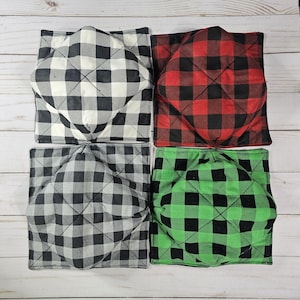 Reversible Microwave Bowl Cozy: Quilted Hot Pad, Soup Pot Holder