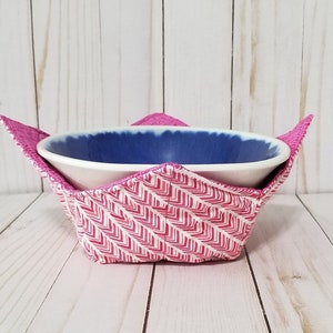 Reversible Microwave Bowl Cozy: Quilted Hot Pad