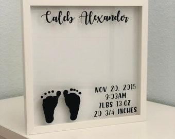 personalized baby shadow boxes