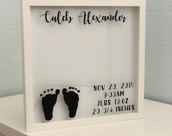 Personalized Baby Shadow Box