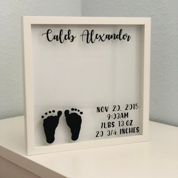 Personalized Baby Shadow Box