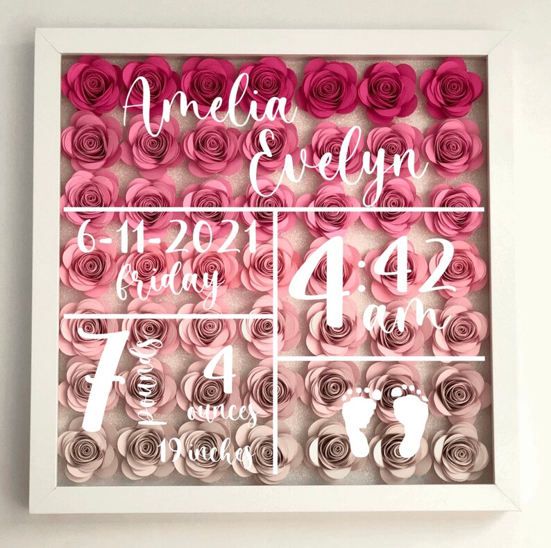 Personalized Baby Shadow Box Etsy