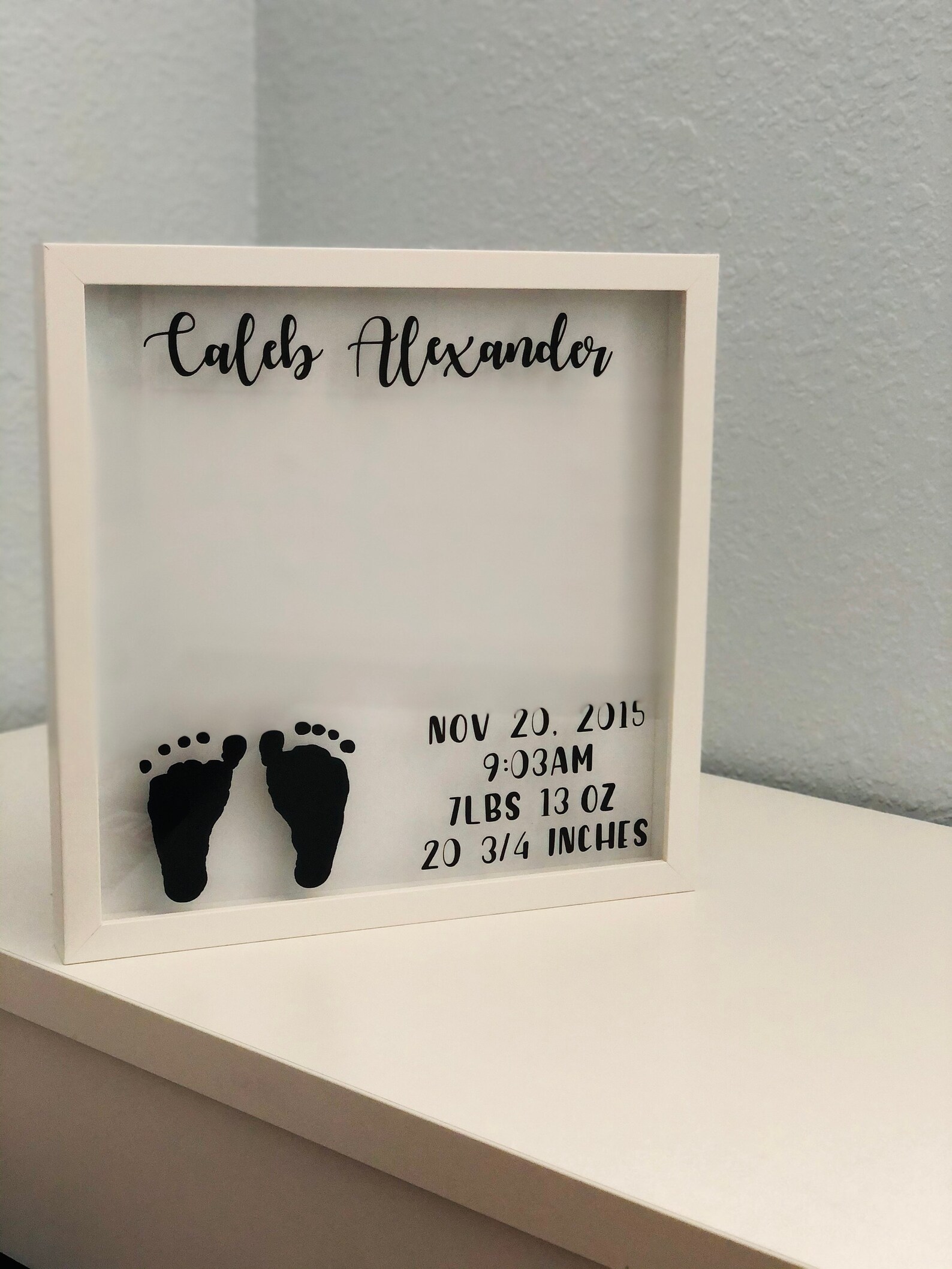 Personalized Baby Shadow Box Etsy